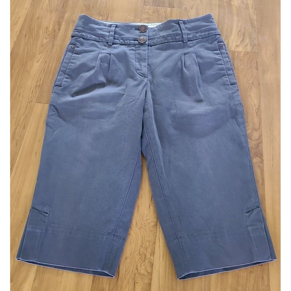 Leifsdottir Womens Bermuda Shorts Capri Long Shorts Gray Sz 0 (XS)
